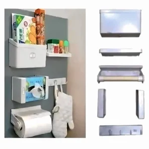 Organizador de Nevera Magnético 5 en 1: Orden Inteligente y moderno para tu Cocina