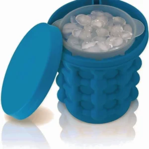 Hielera y Molde para Hielo 2 en 1 de Silicona | Fábrica de Hielo Portátil para Fiestas